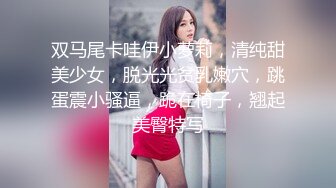 双马尾卡哇伊小萝莉，清纯甜美少女，脱光光贫乳嫩穴，跳蛋震小骚逼，跪在椅子，翘起美臀特写