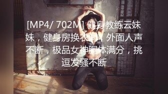 [MP4/ 702M] 健身教练云妹妹，健身房换衣间，外面人声不断，极品女神胴体满分，挑逗发骚不断