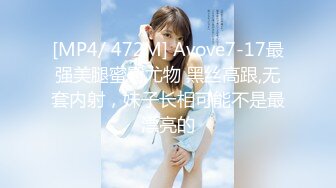 [MP4/ 472M] Avove7-17最强美腿蜜臀尤物 黑丝高跟,无套内射，妹子长相可能不是最漂亮的