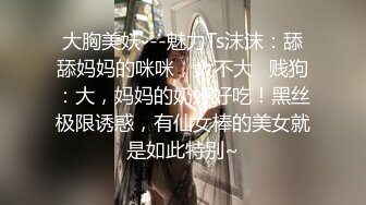 大胸美妖··--魅力Ts沫沫：舔舔妈妈的咪咪，大不大   贱狗：大，妈妈的奶好好吃！黑丝极限诱惑，有仙女棒的美女就是如此特别~