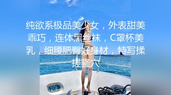 纯欲系极品美少女，外表甜美乖巧，连体黑丝袜，C罩杯美乳，细腰肥臀好身材，特写揉搓骚穴