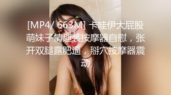 [MP4/ 663M] 卡哇伊大屁股萌妹子情趣装按摩器自慰，张开双腿露肥逼，掰穴按摩器震动